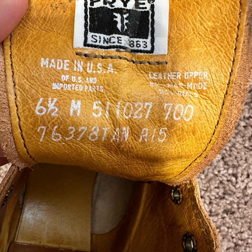 Frye Sabrina leather lace up ankle boot 6.5 - Picture 11 of 16